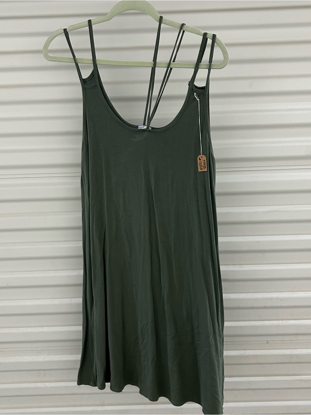 Alya Olive Green Double-Strap Swing Camisole